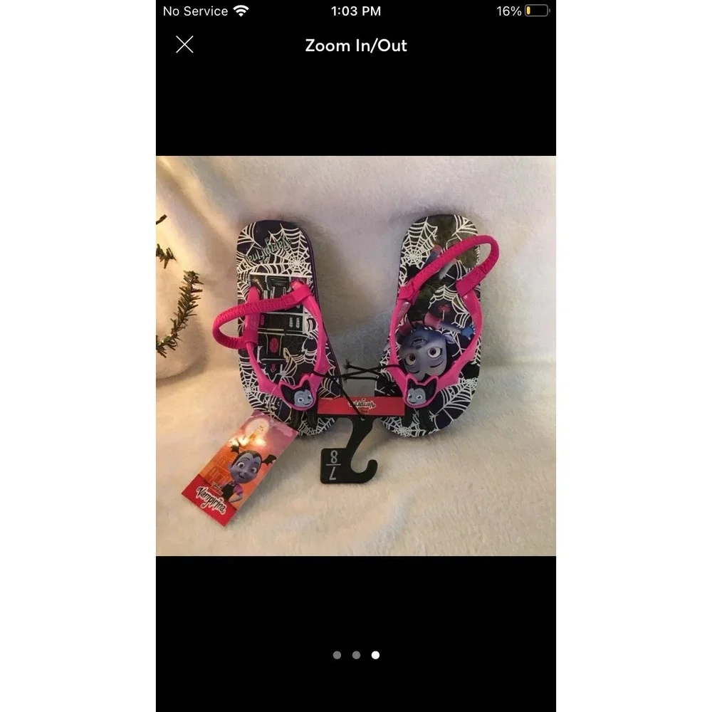 New with‎ tags Disney Vamparina flip flops
